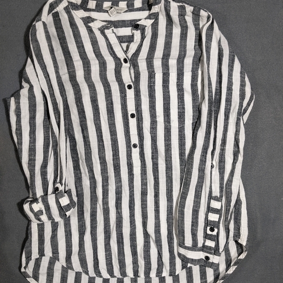 Lucky Brand women's  striped cotton shirt top size‎ S - Picture 1 of 2